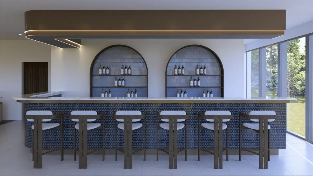 Modern Simple Restaurant Interior Concept Customized Restaurant Set