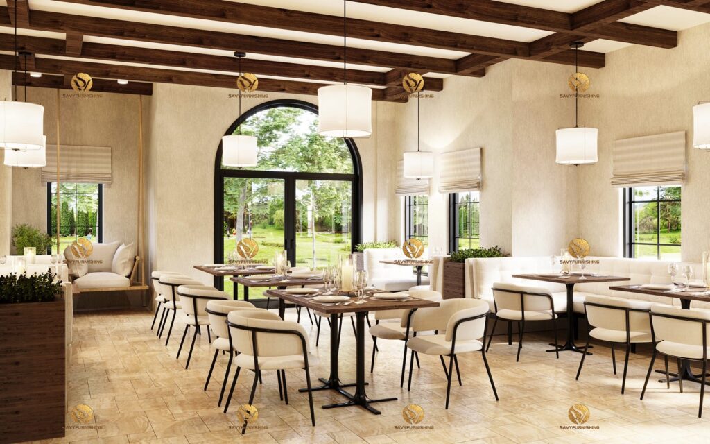 Customized Restaurant Chair And Table Modern Restaurant Furniture Set