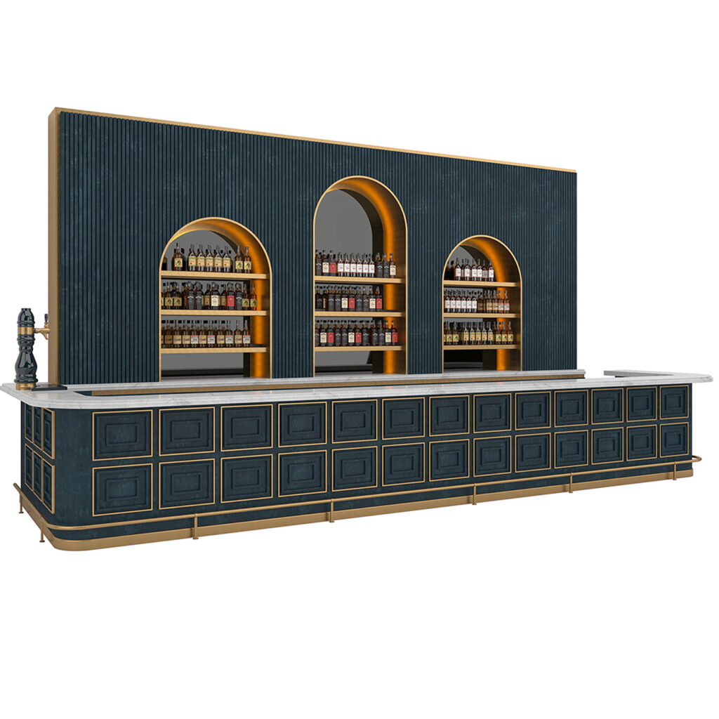 Luxury Restaurant Bar Counter Fancy Commercial Bar Counter