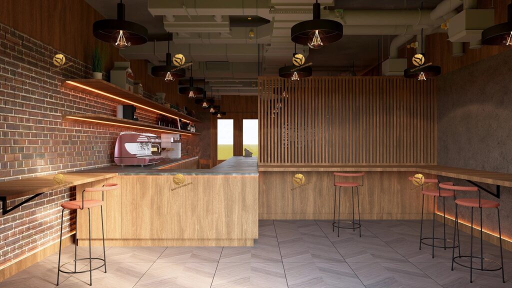 Contemporary Industrial Coffee Shop Interior Design